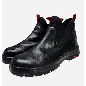 Rockrooster Chelsea Boots Mens 15 Wide Steel Toe Black Red No Insoles Workwear
